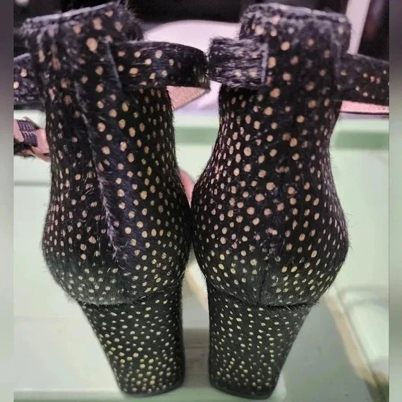 Madewell the Dove Sandal in Metallic Dot Calf Half Block High Heel Women's 10 - Picture 11 of 14